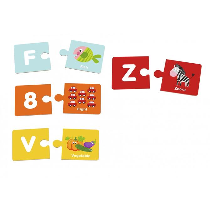 English Alphabet & Number Puzzle - Tooky Toy